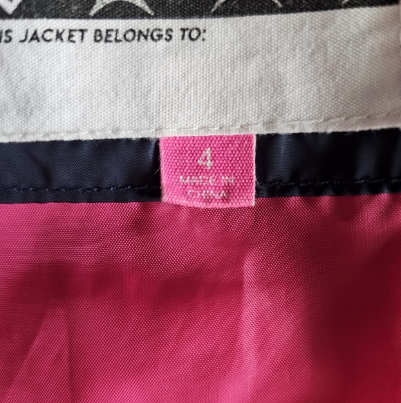 Big Chill Puffer Jacket Kids Sz 4 Navy Pink Hooded Winter Coat Warm Down Blend - Picture 10 of 16